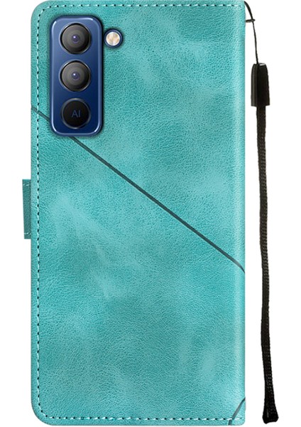 Pop 5p Için Deri Cüzdan Flip Stand Telefon Kılıfı - Yeşil (Yurt Dışından)