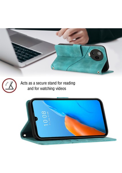 Note 12 Pro 4g Için Deri Cüzdan Flip Stand Telefon Kılıfı - Yeşil (Yurt Dışından)