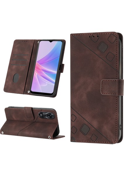 A78 Için Deri Cüzdan Flip Stand Telefon Kılıfı - Kahverengi (Yurt Dışından) fiyatları
