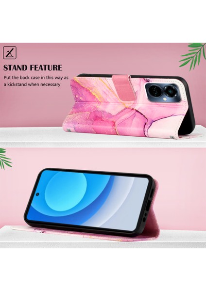 Camon 19 Pro 5g Için Mermer Desenli Pu Deri Cüzdan Telefon Kılıfı - Pembe (Yurt Dışından) indirimleri