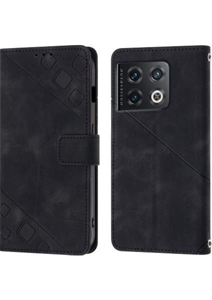 ONEPLUS10 Pro 5g Için Deri Cüzdan Flip Stand Telefon Kılıfı - Siyah (Yurt Dışından)