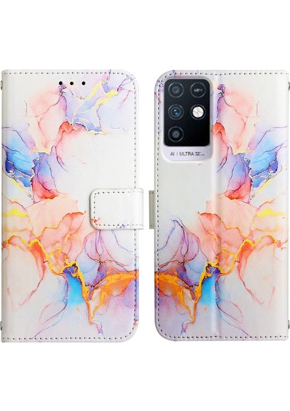 Note 10 Için Mermer Desenli Pu Deri Cüzdan Telefon Kılıfı - Renkli (Yurt Dışından)