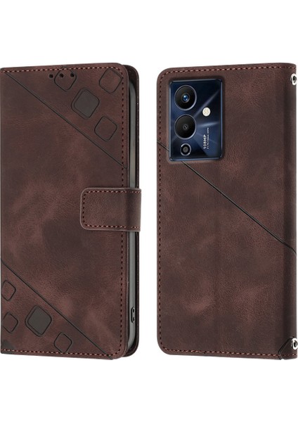 Note 12 Pro 5g/note 12 5g Için Deri Cüzdan Flip Stand Telefon Kılıfı - Kahverengi (Yurt Dışından)