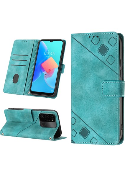 Spark Go 2022/SPARK 8c Için Deri Cüzdan Flip Stand Telefon Kılıfı - Yeşil (Yurt Dışından) fiyatları