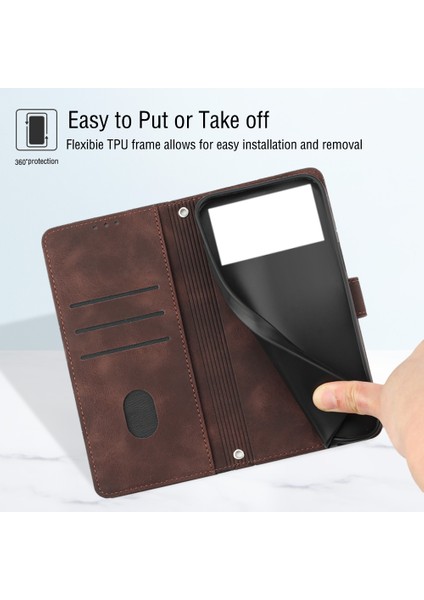 Poco M4 5g M5 4g Için Deri Cüzdan Flip Stand Telefon Kılıfı - Kahverengi (Yurt Dışından) indirimleri