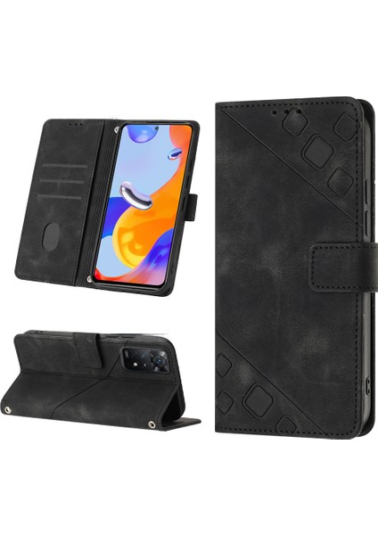 Redmi Note 11 Pro 5g/4g Için Deri Cüzdan Flip Stand Telefon Kılıfı - Siyah (Yurt Dışından)