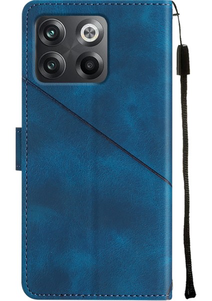 10T 5g Için Deri Cüzdan Flip Stand Telefon Kılıfı - Mavi (Yurt Dışından)