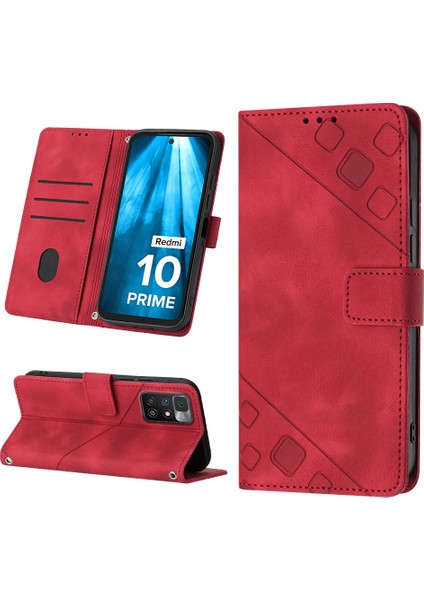 Redmi Note 11E Için Deri Cüzdan Flip Stand Telefon Kılıfı - Kırmızı (Yurt Dışından) modelleri