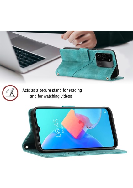 Spark Go 2022/SPARK 8c Için Deri Cüzdan Flip Stand Telefon Kılıfı - Yeşil (Yurt Dışından) fırsatları