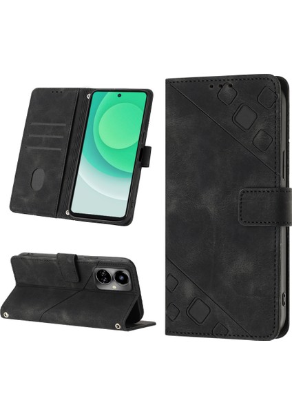 Camon 19 Için Deri Cüzdan Flip Stand Telefon Kılıfı - Siyah (Yurt Dışından) fiyatları