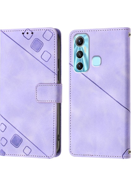 Hot 11 Için Deri Cüzdan Flip Stand Telefon Kılıfı - Mor (Yurt Dışından)