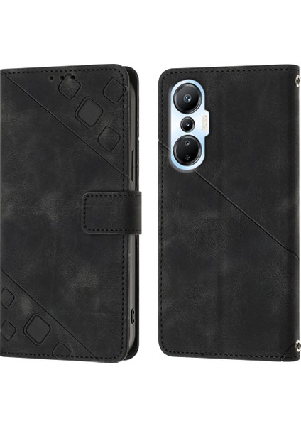 Hot 20S / 20PRO X6827 Için Deri Cüzdan Flip Stand Telefon Kılıfı - Siyah (Yurt Dışından)