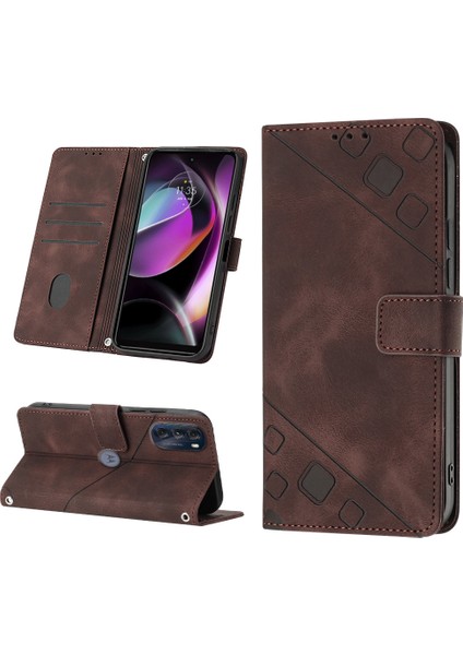 Moto G 5g 2022 Için Deri Cüzdan Flip Stand Telefon Kılıfı - Kahverengi (Yurt Dışından) fiyatları