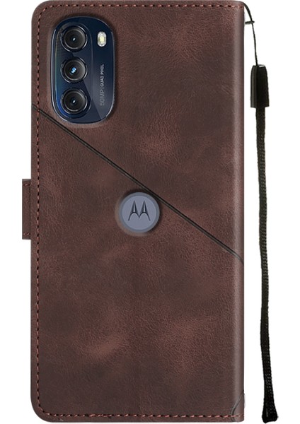 Moto G 5g 2022 Için Deri Cüzdan Flip Stand Telefon Kılıfı - Kahverengi (Yurt Dışından) modelleri
