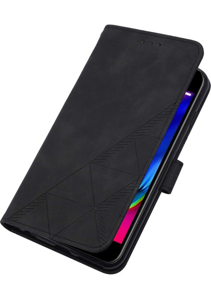 iPhone 8 Plus/ 7 Plus/ 6s Plus/ 6 Plus Için Kabartmalı Pu Deri Stand Cüzdan Telefon Kılıfı - Siyah (Yurt Dışından) modelleri