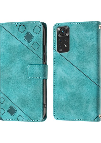 Redmi Note 11S / Note 11 4g Için Deri Cüzdan Flip Stand Telefon Kılıfı - Yeşil (Yurt Dışından)