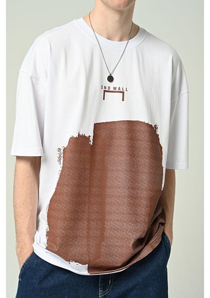 Erkek Baskılı Oversize Kısa Kollu T-Shirt fiyatları