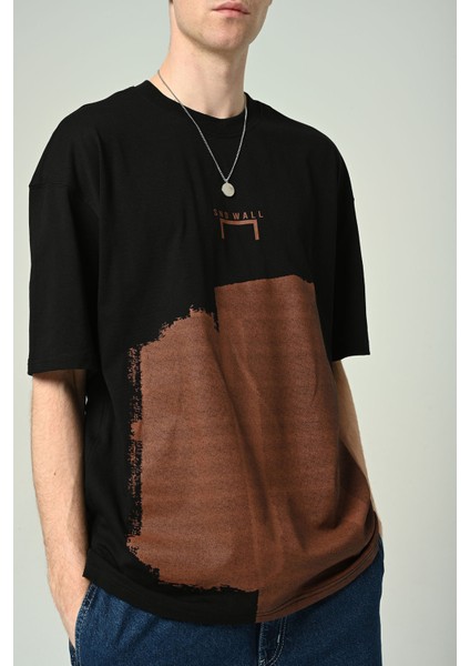 Erkek Baskılı Oversize Kısa Kollu T-Shirt fiyatları