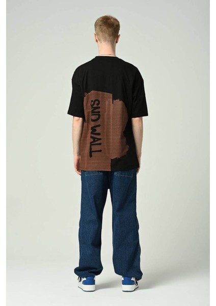 Erkek Baskılı Oversize Kısa Kollu T-Shirt modelleri