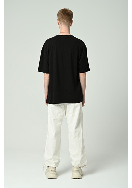 Erkek Motif Baskılı Oversize Kısa Kollu T-Shirt modelleri