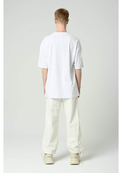 Erkek Motif Baskılı Oversize Kısa Kollu T-Shirt modelleri