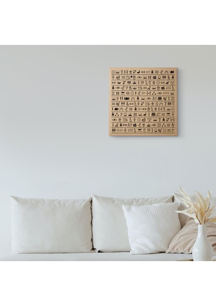Mısır Hiyeroglif Tasarımlı 40X40 Vintage Tablo fiyatları