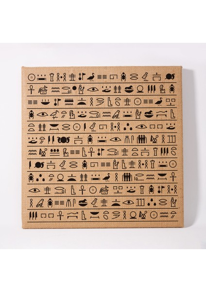 Mısır Hiyeroglif Tasarımlı 40X40 Vintage Tablo fırsatları