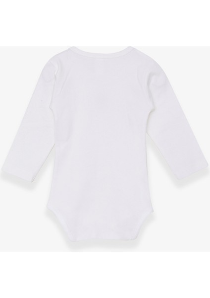 Erkek Bebek Çıtçıtlı Body Timsahcık Baskılı 9 Ay-3 Yaş, Ekru fiyatları