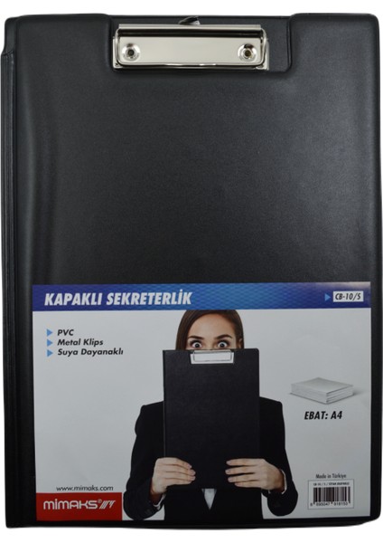 A4 Kapaklı Sekreterlik Siyah Cb-10/s