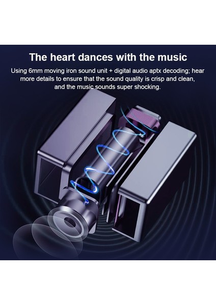 AT-X80D Tws Tam Frekanslı Hareketli Demir Hifi Kulak Içi Bluetooth Kulaklık (Yurt Dışından)