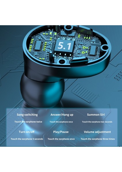 A16 Tws Cvc8.0 ve Dsp Çift Gürültü Cancling Dokunmatik Bluetooth Kulaklık (Yurt Dışından)