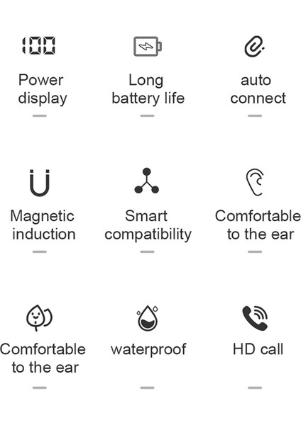 T8 Tws Intlijent Gürültü Ipx6 Su Geçirmez Bluetooth Kulaklık (Yurt Dışından)