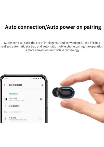 E7S Dijital Su Geçirmez Tws Bluetooth 5.0 Kulak Içi Kulaklık (Yurt Dışından)