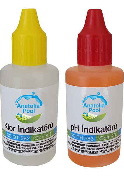 Anatolia Pool Havuz Suyu Test Kiti Yedek Sıvısı Klor ve Phenol (Pool Water Test Kits Liquid Cı And Ph)