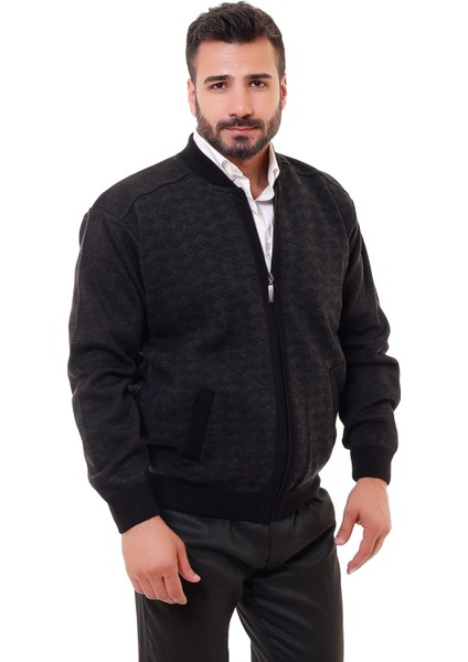 Erkek Siyah Çelik Örgü Triko Mont modelleri