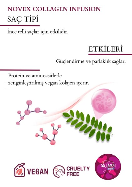 Collagen Infusıon - Ince Telli Saçlar Için Hacim Veren Içeren Durulanmayan Saç Bakım Kremi 300g