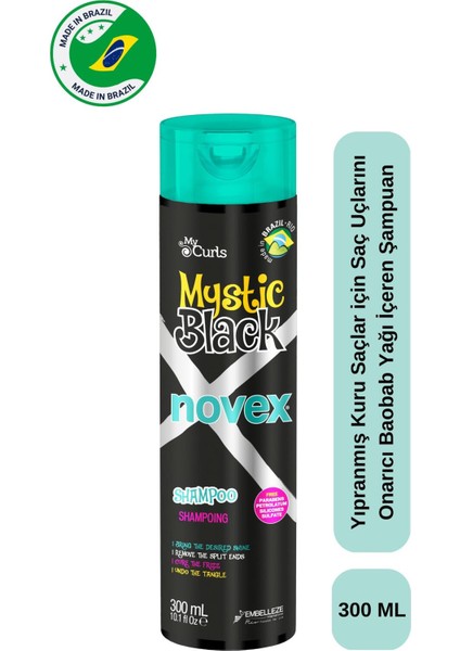 Mystıc Black - Yıpranmış Kuru Saçlar Için Saç Uçlarını Onarıcı Baobab Yağı Içeren Şampuan 300ml modelleri