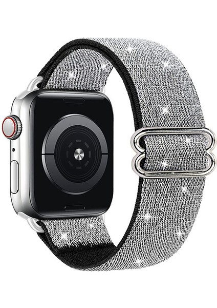 Apple Watch Ultra 49MM Simli Esnek Hasır Örgü Kordon Kayış - KY44-2