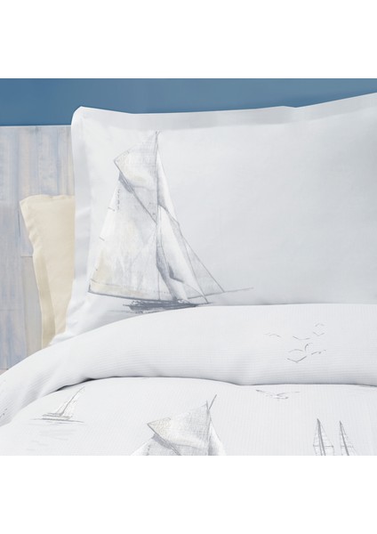 Bedding Piera Çift Kişilik Pike Takımı - Mavi