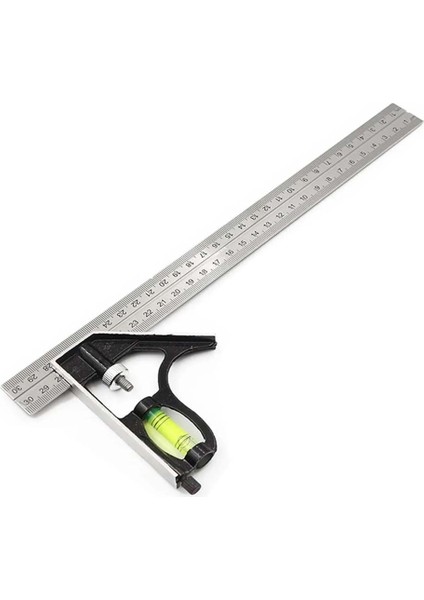 Kombine Metrik Gönye Alüminyum Su Terazili 300MM 45-90 Derece CE081
