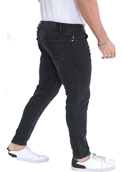 Erkek Denim Likralı Kot Pantolon Tom T127-728 - Füme