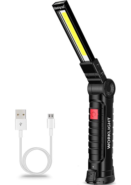 Taşınabilir Koçanı LED USB Dahili Pil ile Şarj Edilebilir Manyetik Işık (Yurt Dışından)