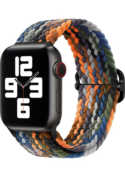 Apple Watch Ultra 49MM Için Esnek Örgülü Kumaş Kordon Kayış - KY45-2