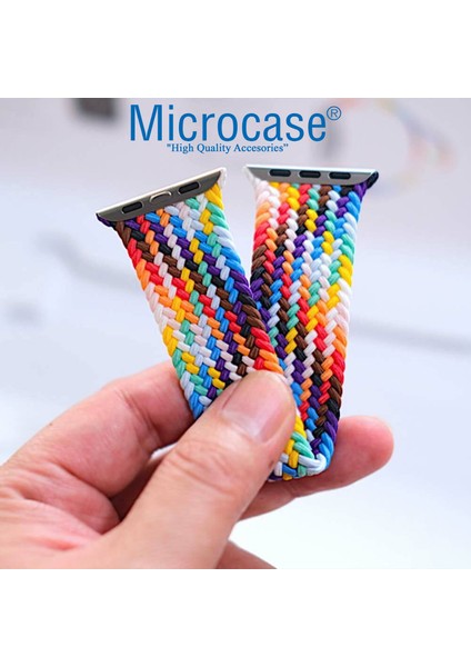 Apple Watch Ultra 49MM Için Esnek Örgülü Kumaş Kordon Kayış - KY45-2 modelleri