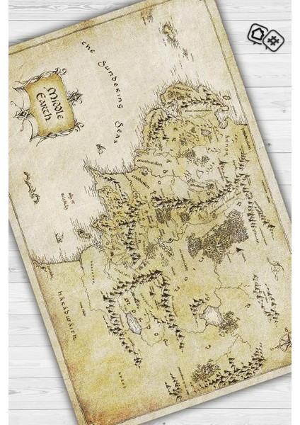 Orta Dünya Dokuma Tabanlı Yıkanabilir Kaymaz Yüzüklerin Efendisi Film Halısı fiyatları