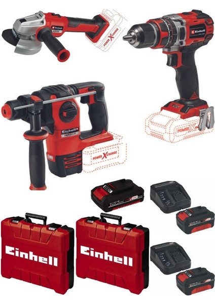 Tp-Cd 18/50 Li-I Bl Matkap Herocco 18V Kırıcı Axxio 125MM Avuç Taşlama 2x4.0+2.0 Kömürsüz Profesyonel Akülü Set