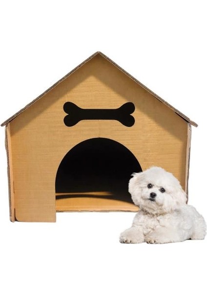 Küçük Çatılı Köpek Evi - Geri Dönüştürülebilir Malzeme Köpek Dostu