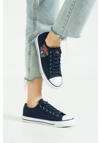 Kadın Lacivert Keten Spor Ayakkabı modelleri