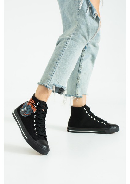 Kadın Siyah Keten Spor Ayakkabı fiyatları