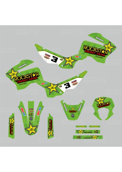 Mondial X-Treme Max 150 Rockstar Sticker Set fiyatları